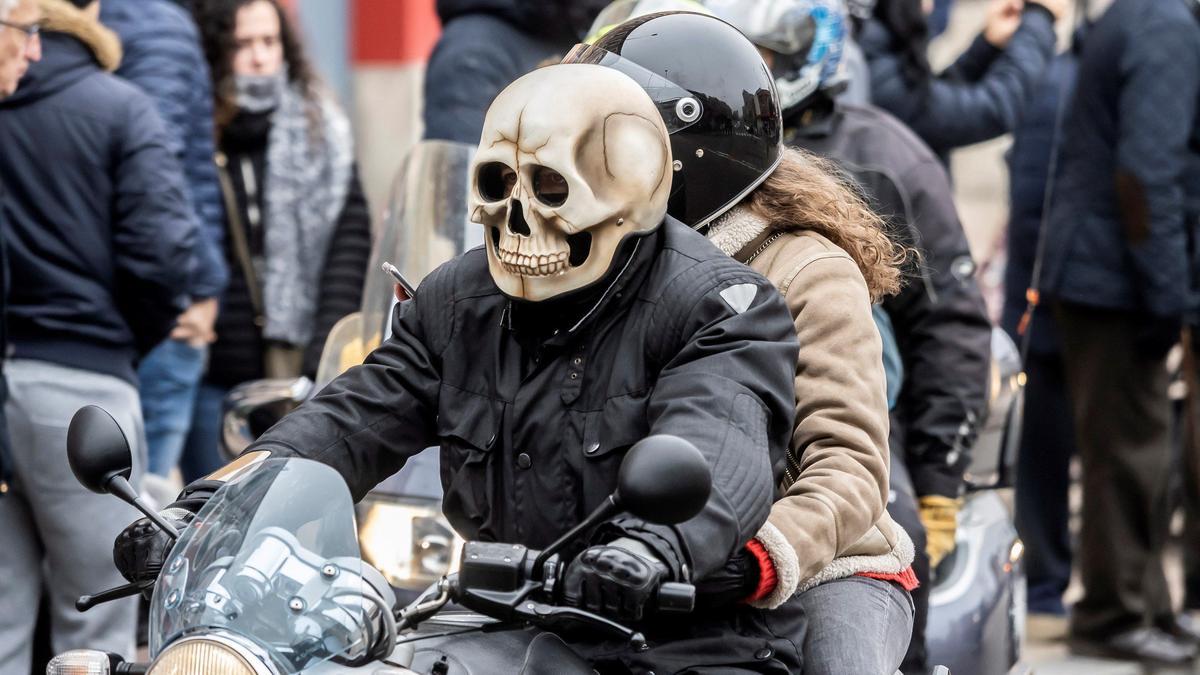 Bikers take to the streets in their day.