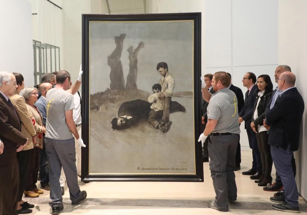 El óleo es la pieza central de la exposición que se abre el viernes en el Gaiás en honor al intelectual.