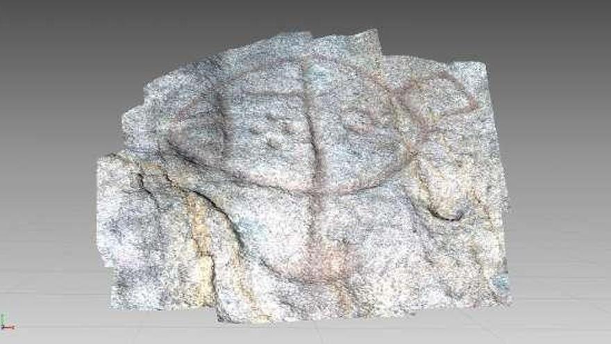 Unos petroglifos gallegos serán los primeros del mundo recreados en 3D