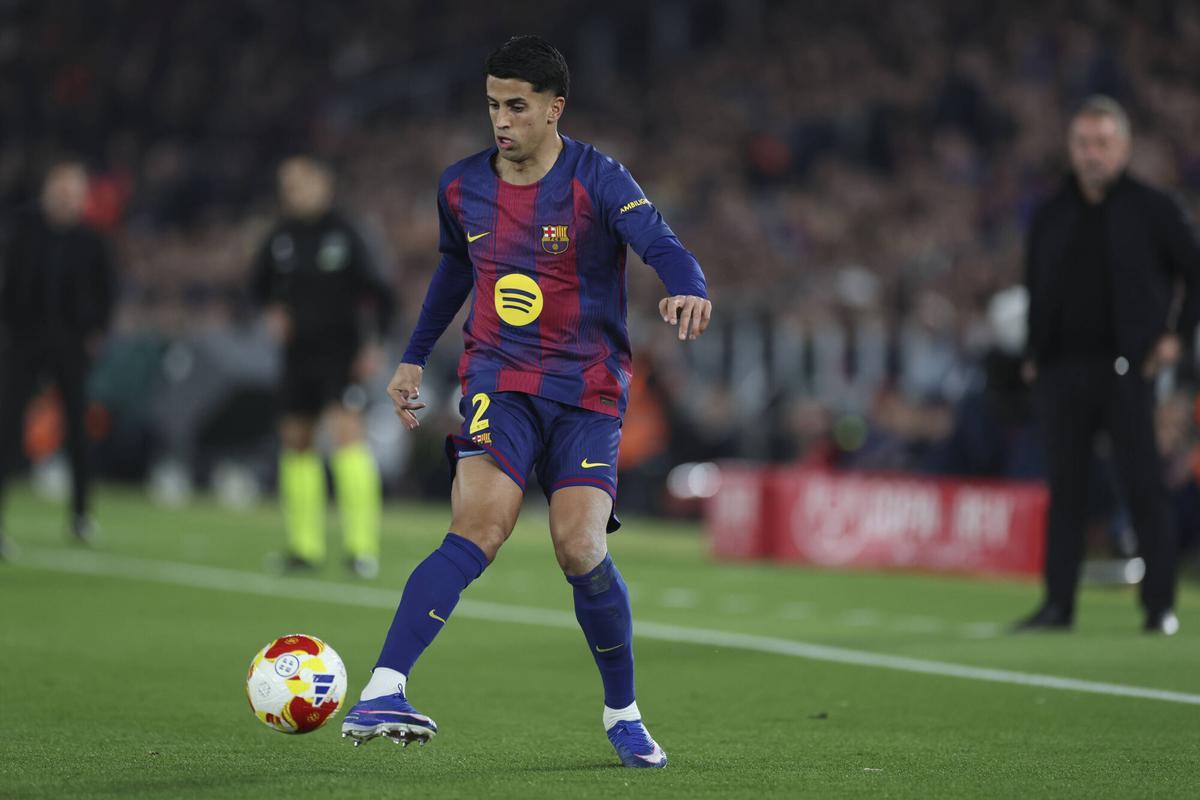 Joao Cancelo, durante el Barça-Atlético de Madrid de Copa del Rey