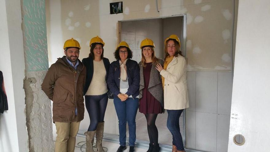 Visita a las obras de la residencia.