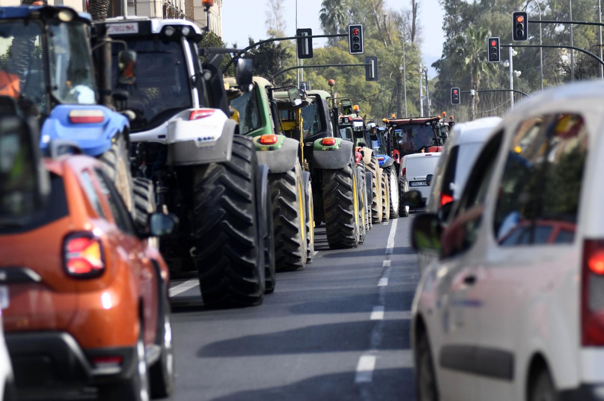 FOTOS: Las protestas de los agricultores murcianos el 21F, en imágenes