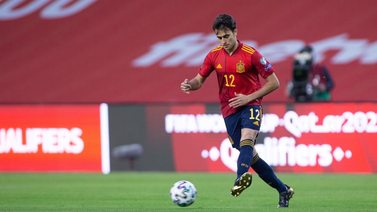 Una imagen de Eric García con la Selección Española.