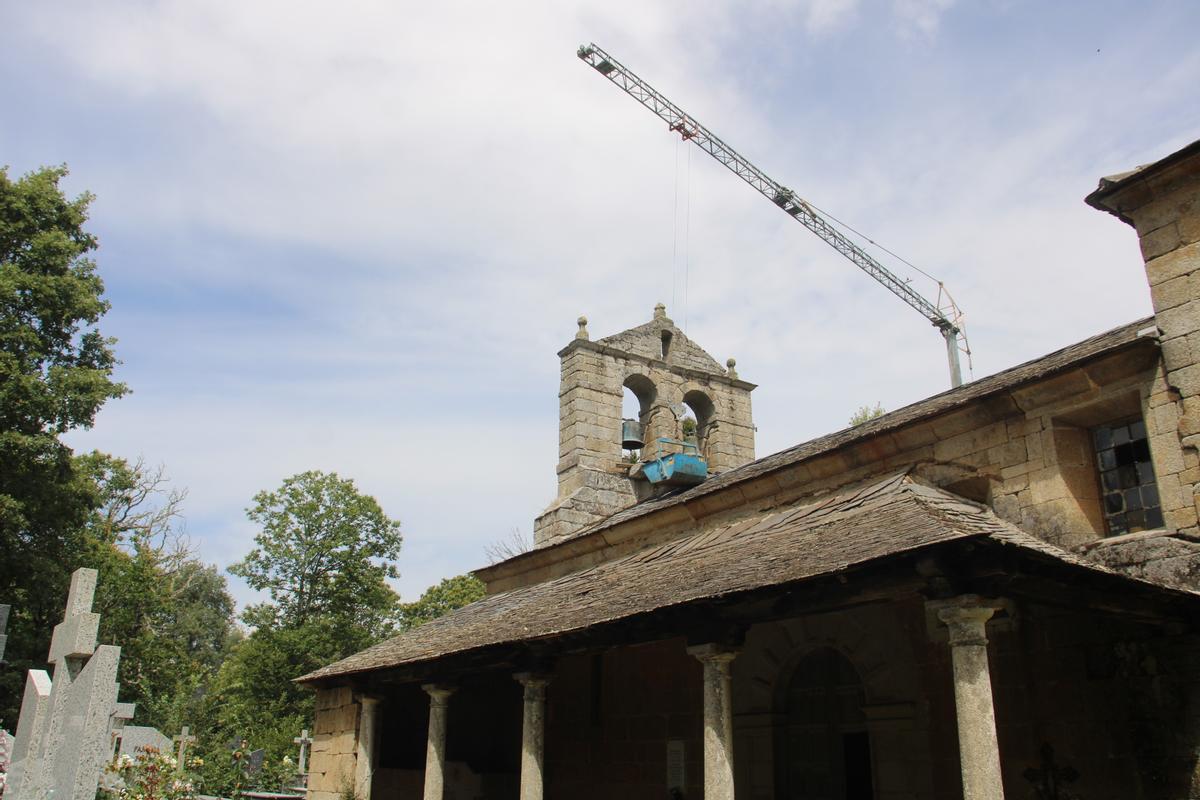 Obras en la iglesia de Quintana de Sanabria