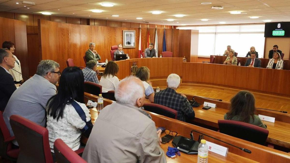 Imagen de archivo de un pleno celebrado en el Concello de Vigo.