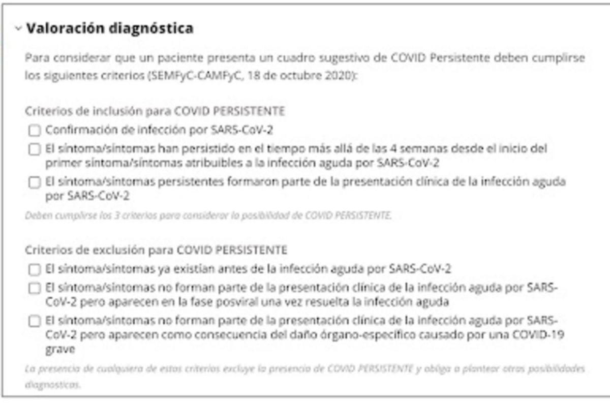 Valoración diagnóstica para considerar el Covid Persistente. | DIRAYABIERTO