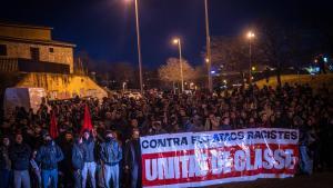 Concentraciones en Badalona a favor y en contra el desalojo de migrantes del B9