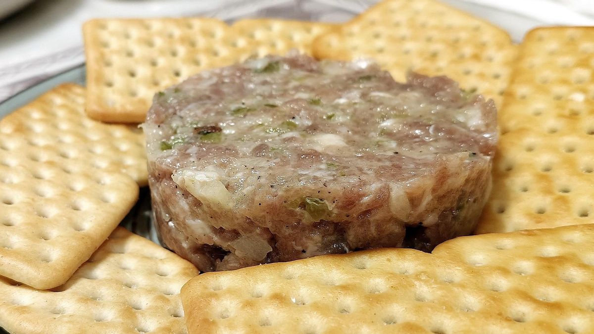 El tartar de butifarra de Can Pringa.