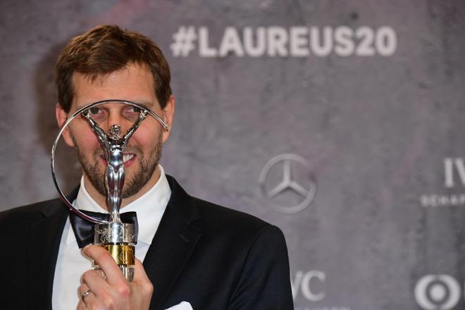 Dirk Nowitzki ¿ en la Gala de los Premios Laureus celebrada en el Verti Music Hall en Berlin.