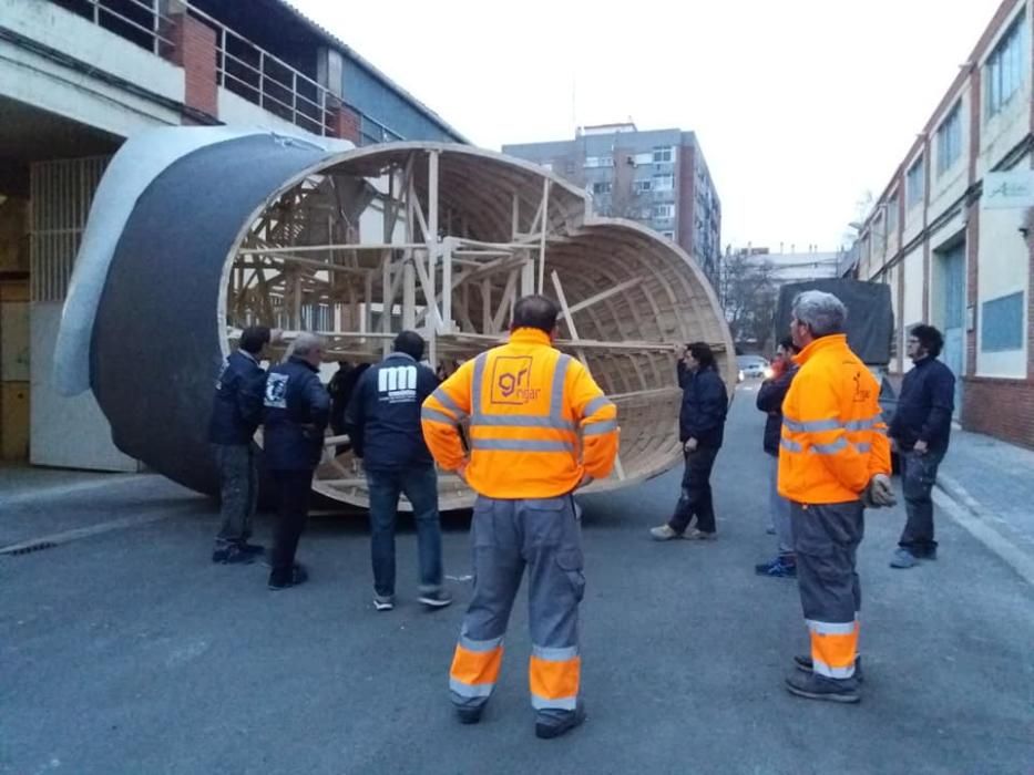 Así han salido del taller de Manolo Martín y José R. Espuig las piezas de la falla municipal