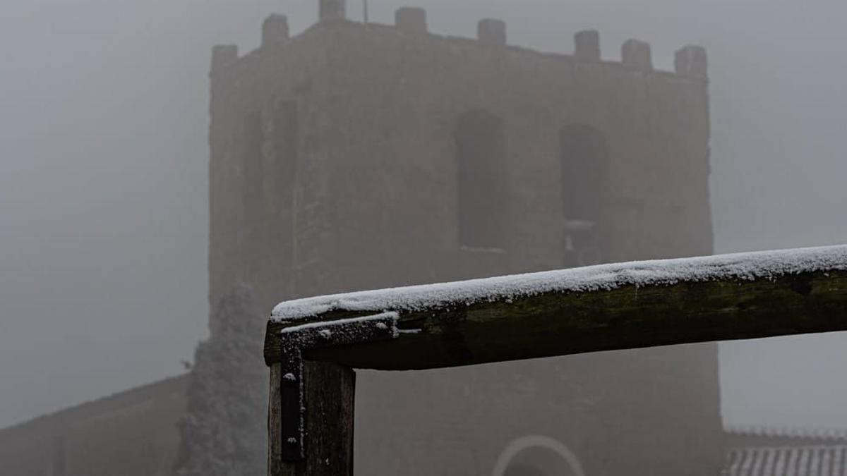 Primeres nevades d'avui 26 de febrer a Catalunya