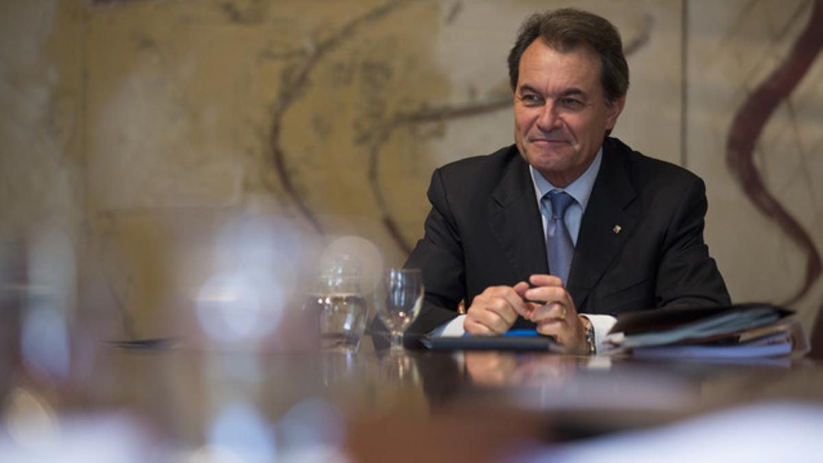 El 'president' Artur Mas, en la reunión del Consell Executiu de este martes.