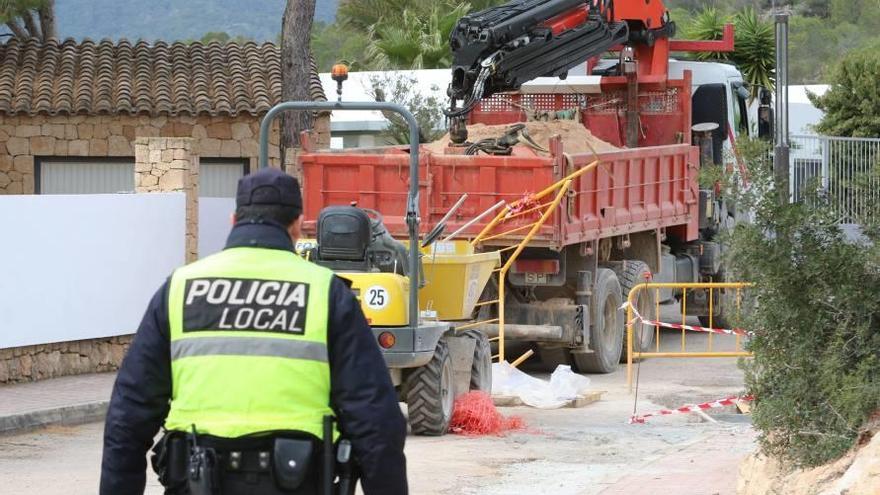 Imagen del accidente mortal registrado en Eivissa.