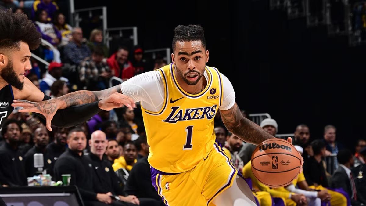 D'Angelo Russell, durante un partido con los Lakers