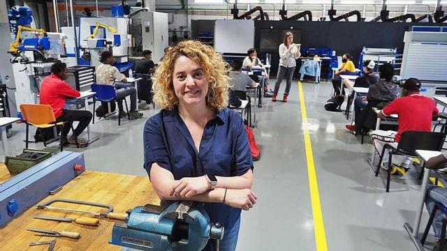 Georgina Comas a les instal·lacions de Comastech Centre Politècnic a Blanes.