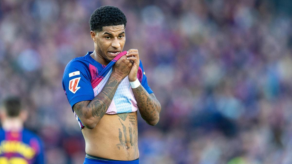 Rashford durante un partido. Fuente: El Periódico Rashford