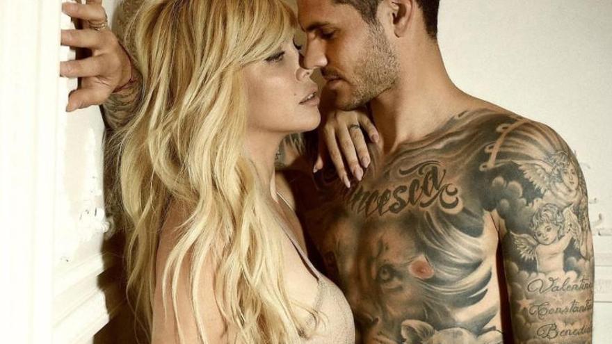 El futbolista Mauro Icardi y su mujer, la influencer Wanda Nara.