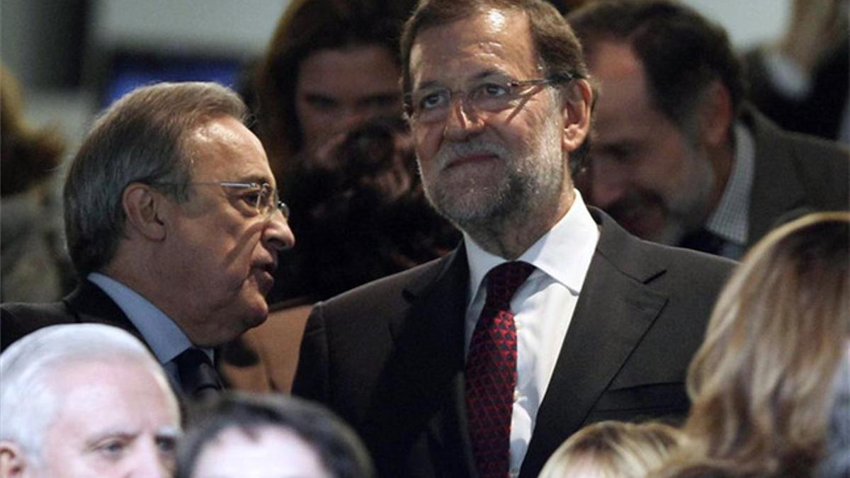 Florentino y Rajoy presenciaron la derrota del Madrid desde el palco