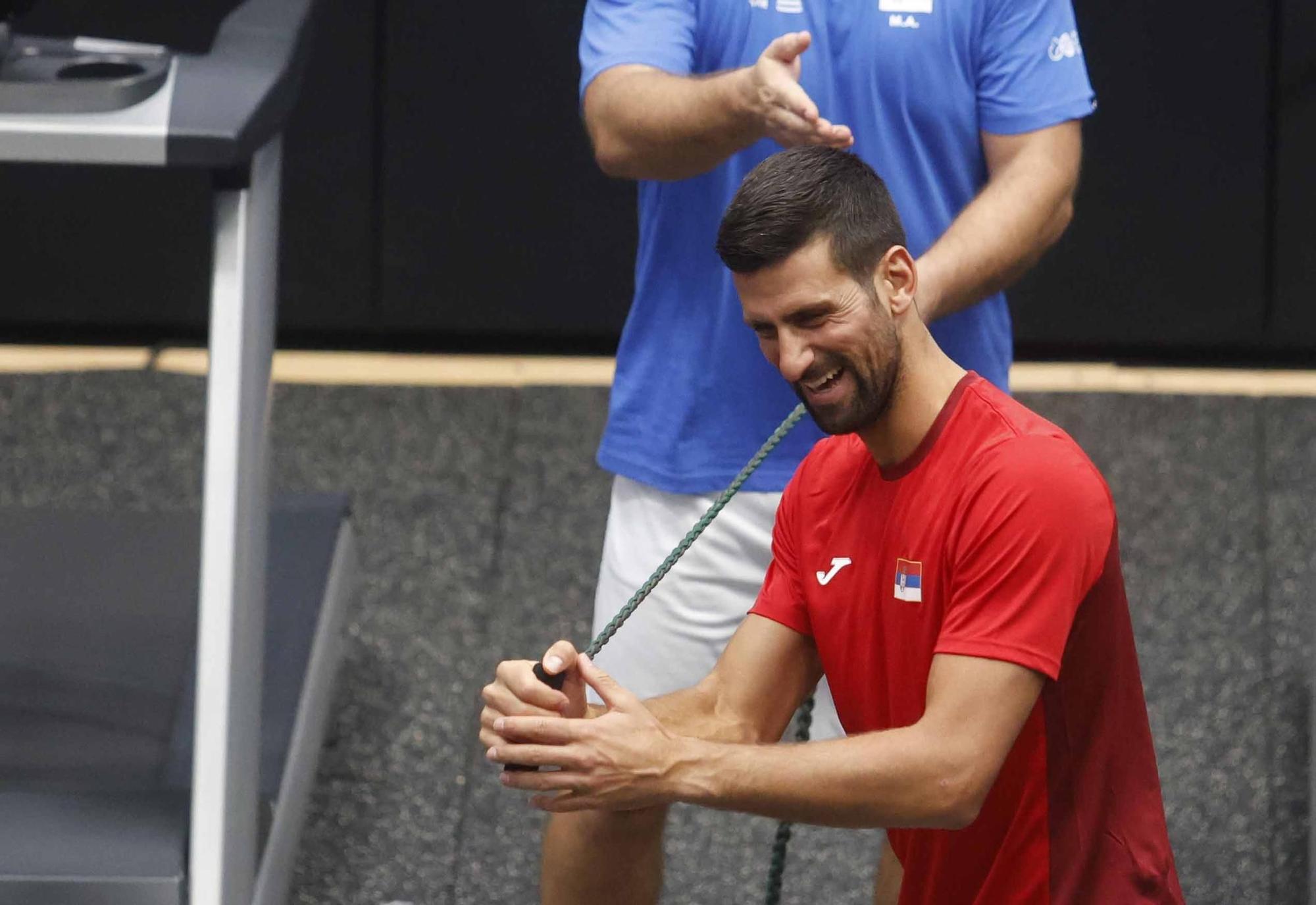 Segunda jornada de Copa Davis, ya con Djokovic entrenando en L´Alqueria