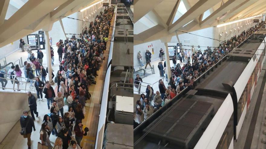 Colapso en la estación de metro de Alameda