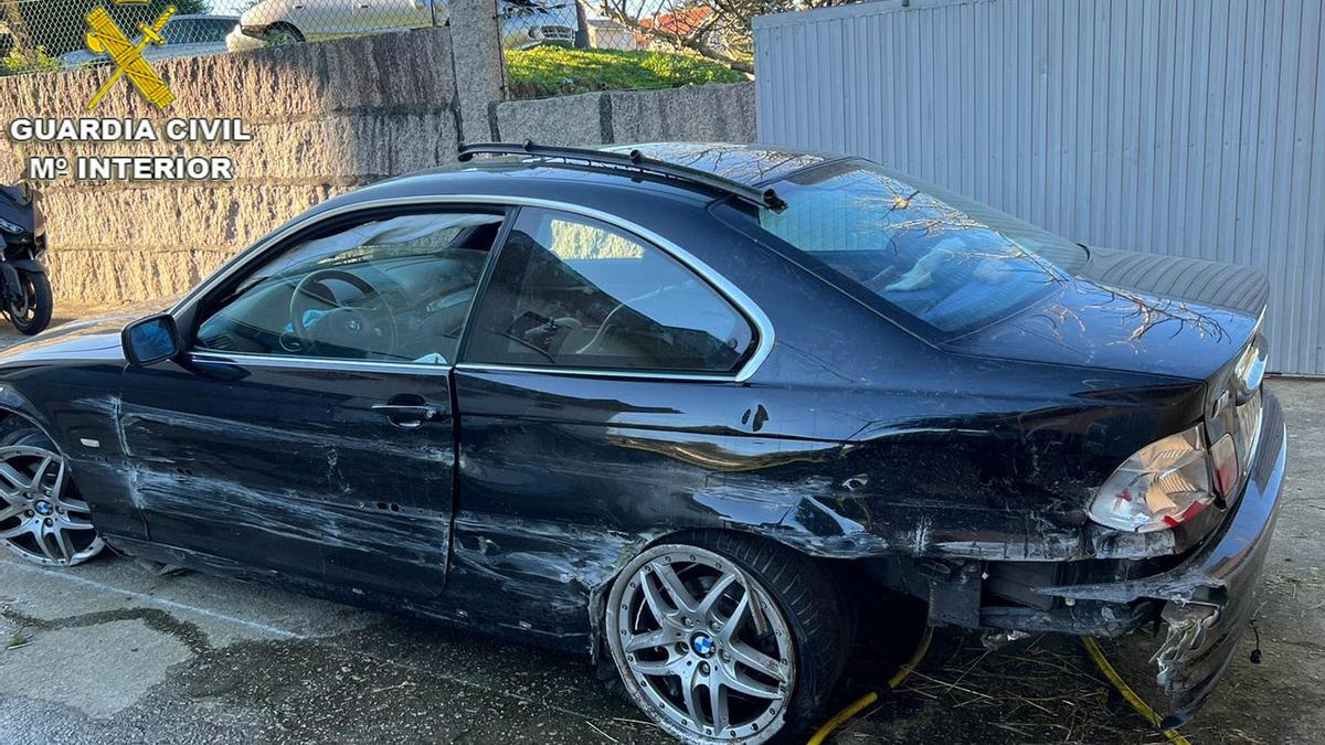 Estado en el que quedó el vehículo tras el accidente.