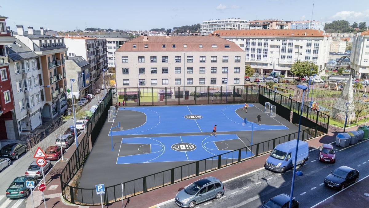 Culleredo destina 465.000 euros a renovar el pavimento de las pistas de la plaza Europa