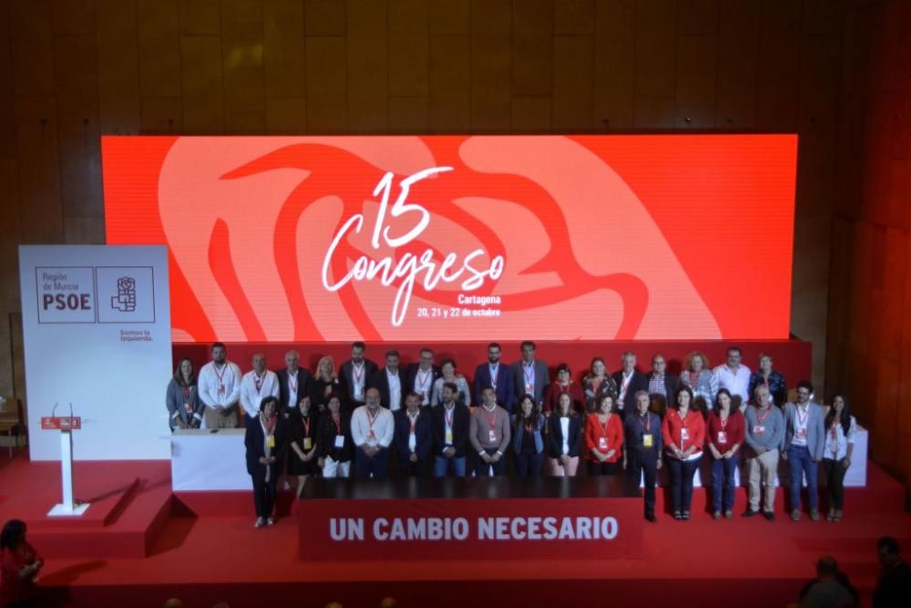 Clausura del congreso del PSRM en Cartagena