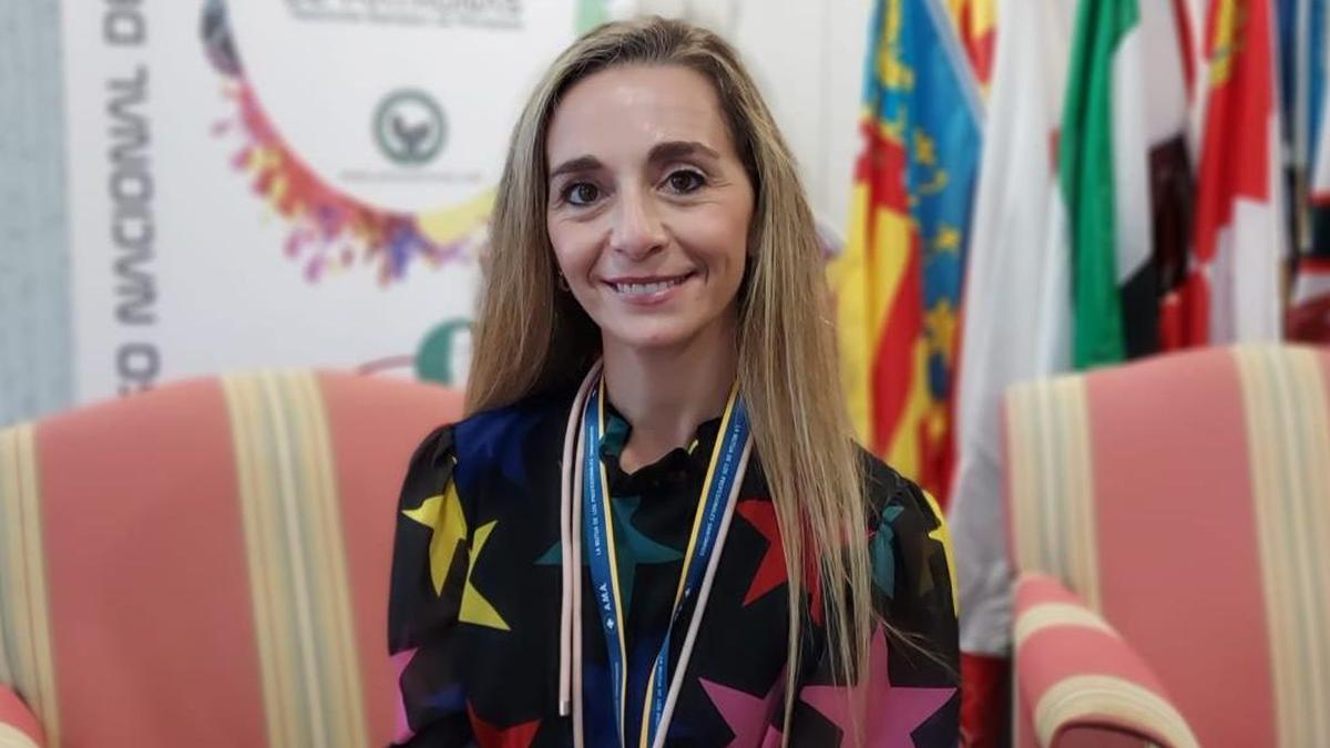 Soledad Carregui, cesada días atrás de su cargo como supervisora de matronas, durante un congreso nacional sobre matronas celebrado en Alicante.