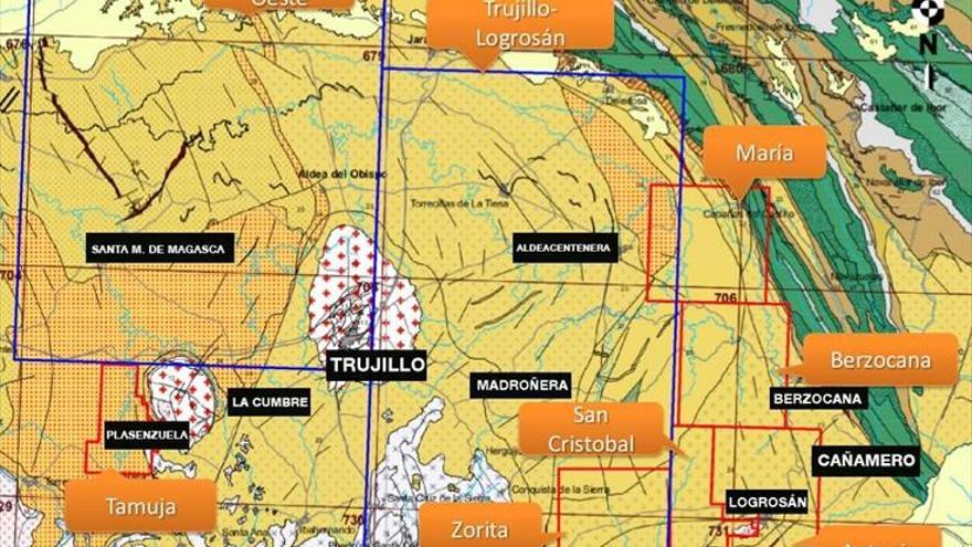 El permiso de investigación minera en Tamuja es para zinc y plomo