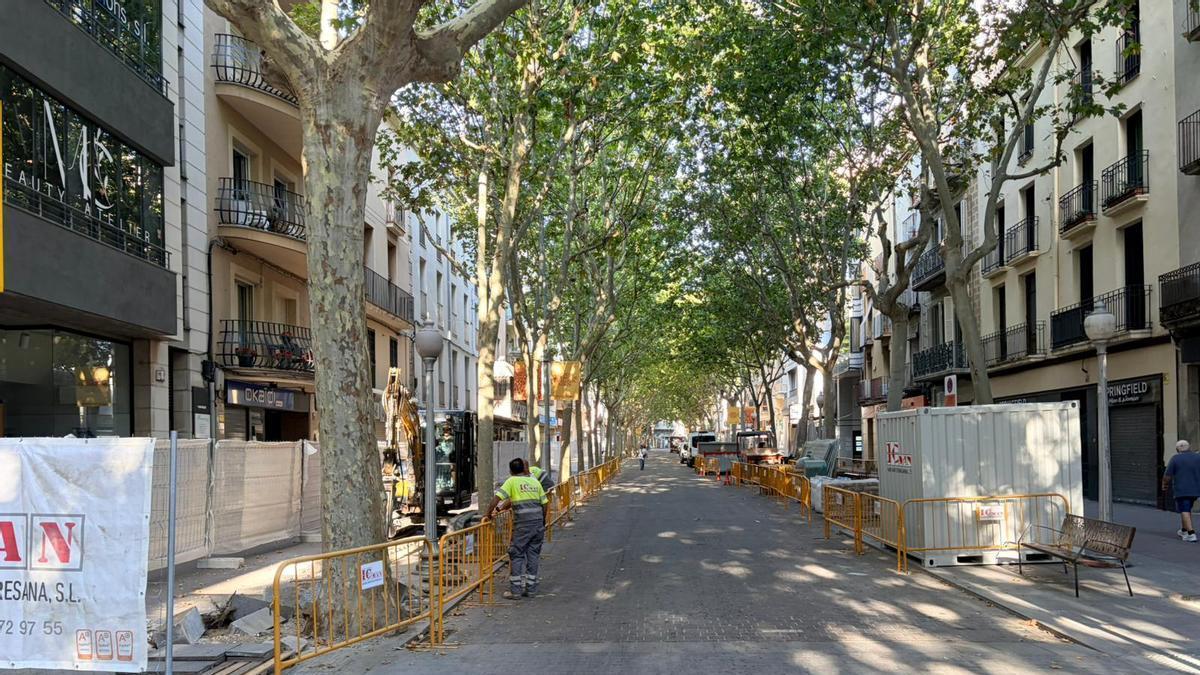 Obres de millora de la Rambla de Sant Isidre