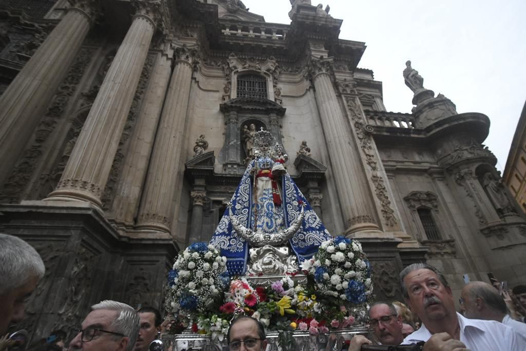 Romería de Murcia: ambiente previo y salida de la Fuensanta de la Catedral