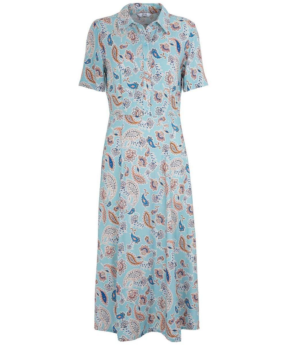 Vestido camisero con estampado paisley de find. (Precio: 37,01 euros - 42,00 euros)