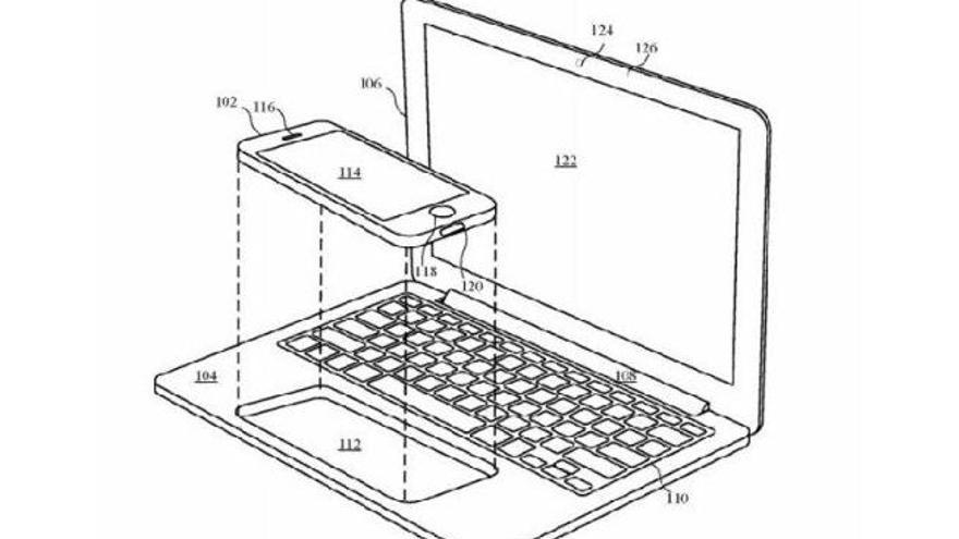 Apple patenta un portátil que se fusiona con el &#039;smartphone&#039;