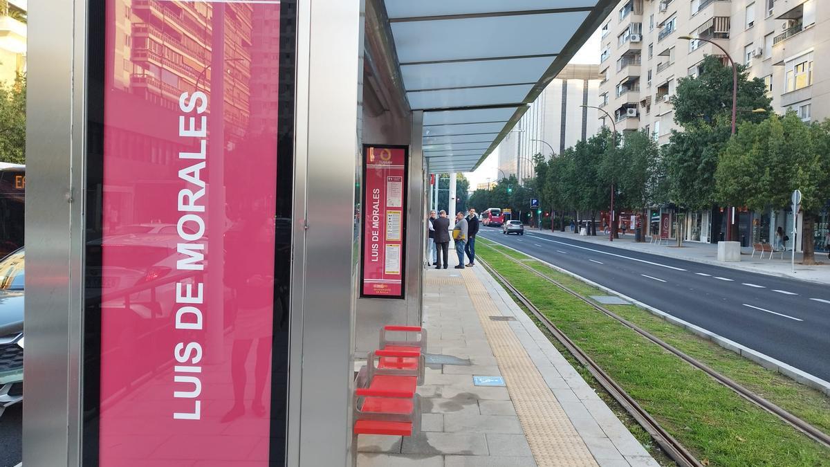 La nueva parada del tranvía en Luis de Morales, que amplía el recorrido y permite llegar desde Nervión hasta Plaza Nueva