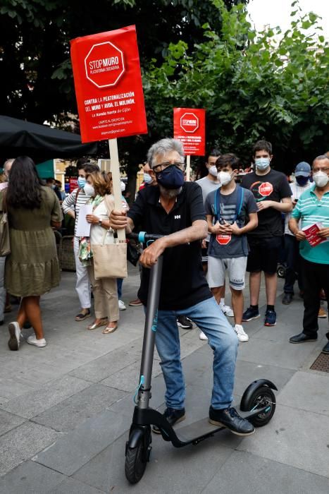 Movilización contra las peatonalización en Gijón