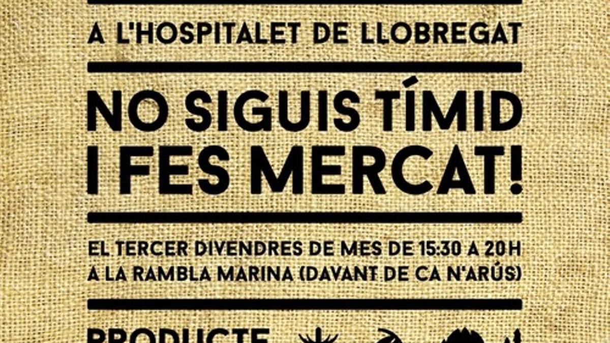 Cartel promocional del Mercat de Pagès de L'Hospitalet.