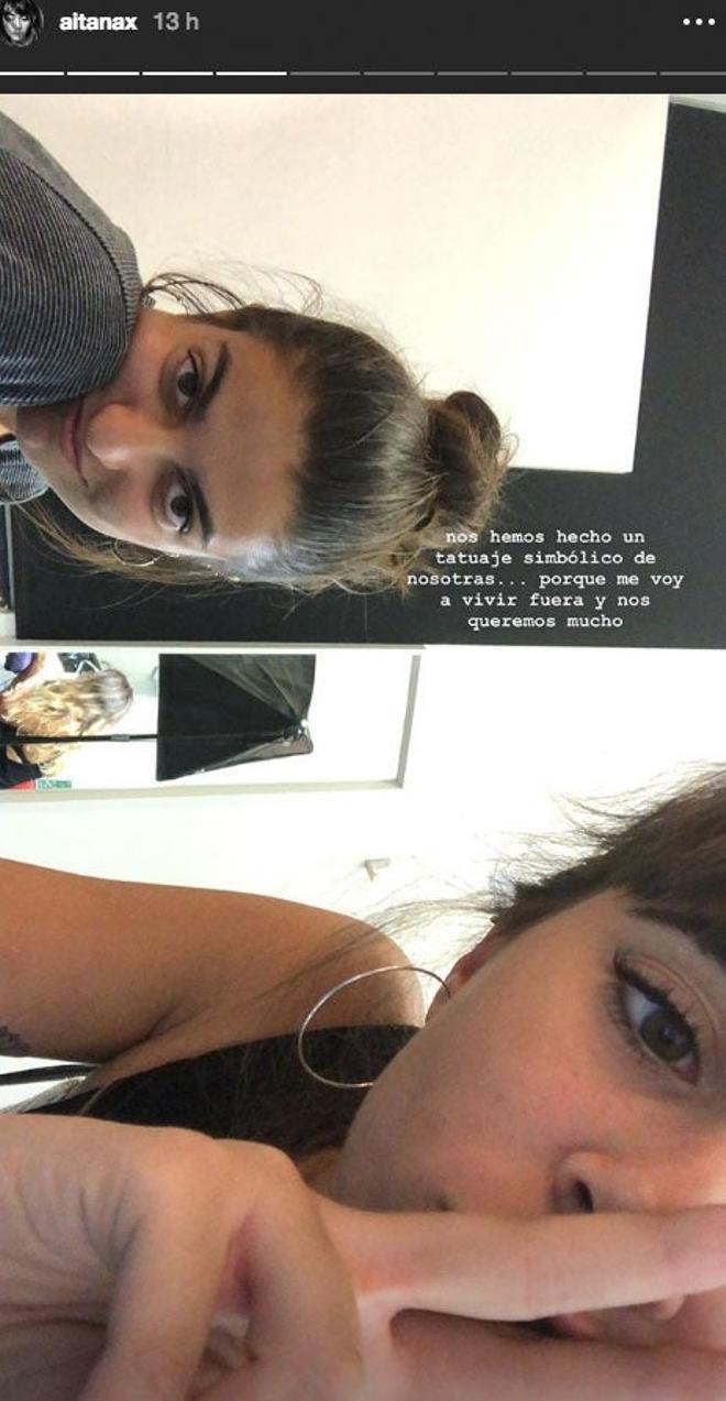 Aitana se hace un tatuaje con su mejor amiga