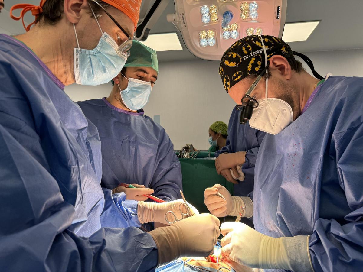 Operación de transplante de riñón en el Hospital Doctor Peset de València.