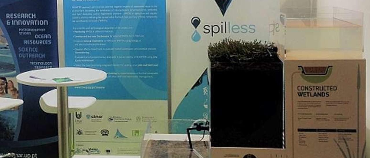 El stand del proyecto en la Semana de Innovación de Agua de Oporto.