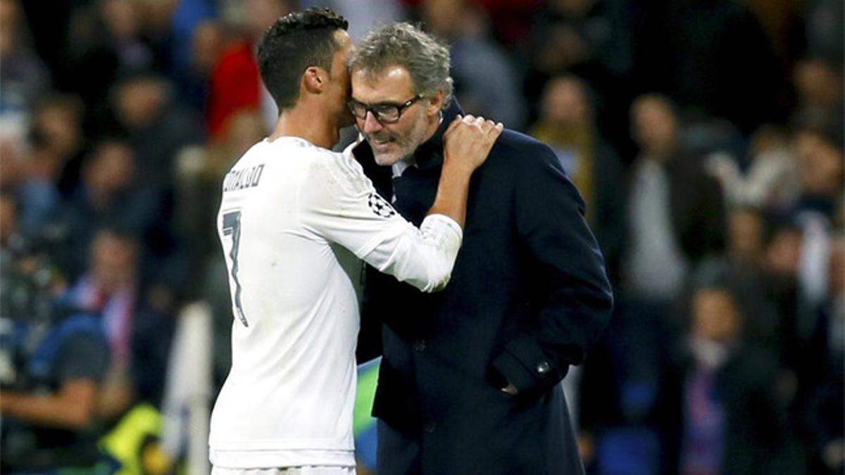 Cristiano se acercó a Blanc al final del partido y tuvieron una misteriosa conversación