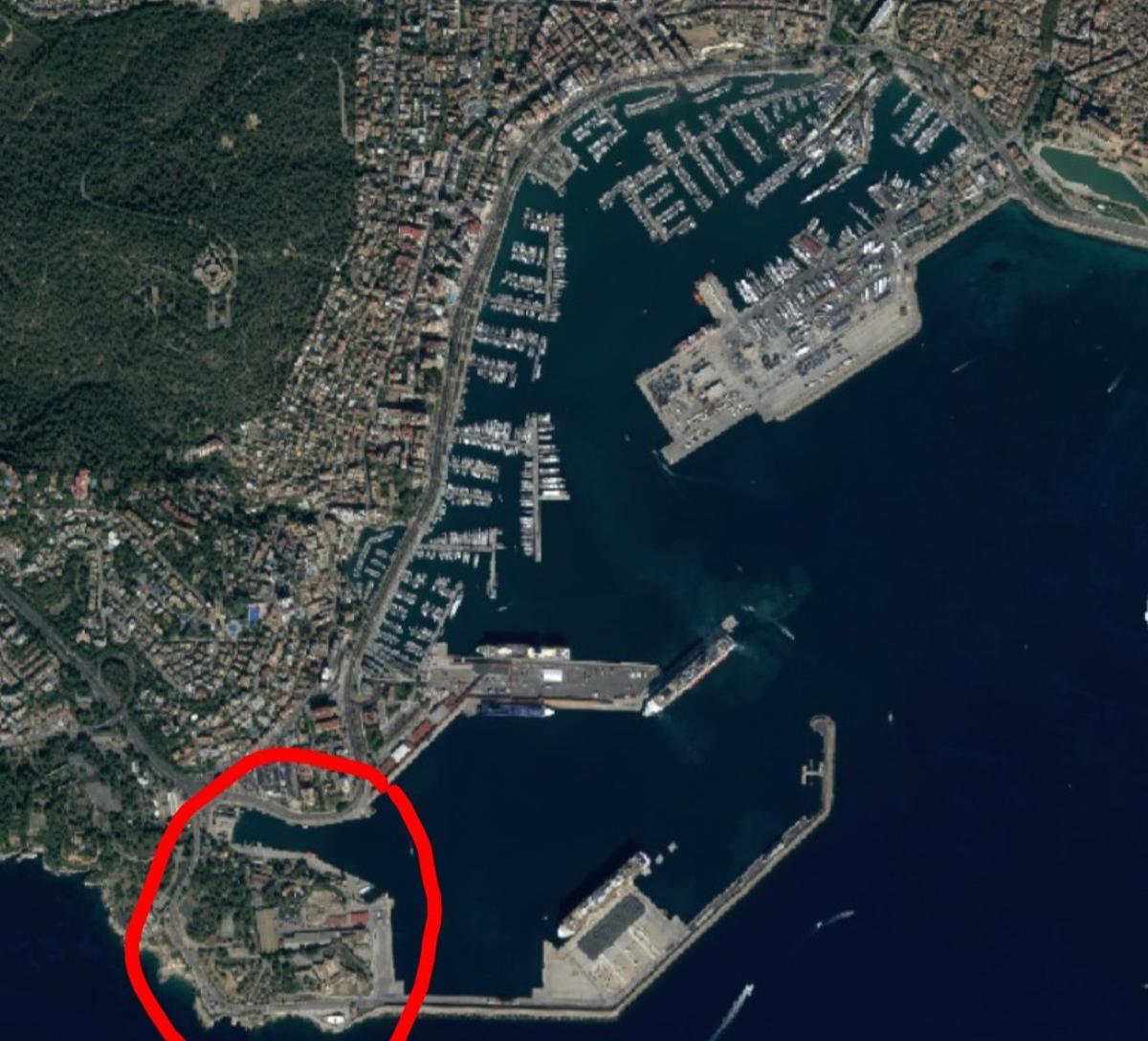 Ubicación del Parque Patrimonial propuesto en la zona de Portopi.