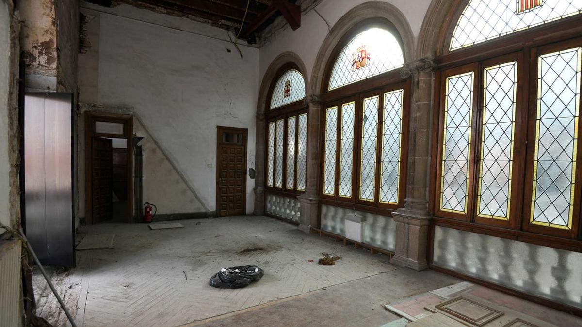 Un aspecto del interior de la vieja Casa Consistorial de Pontevedra. |   // GUSTAVO SANTOS