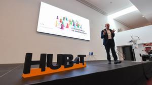 El profesor Xavier Marcet durante el acto de presentación del HUB4T, este jueves en el TecnoCampus.