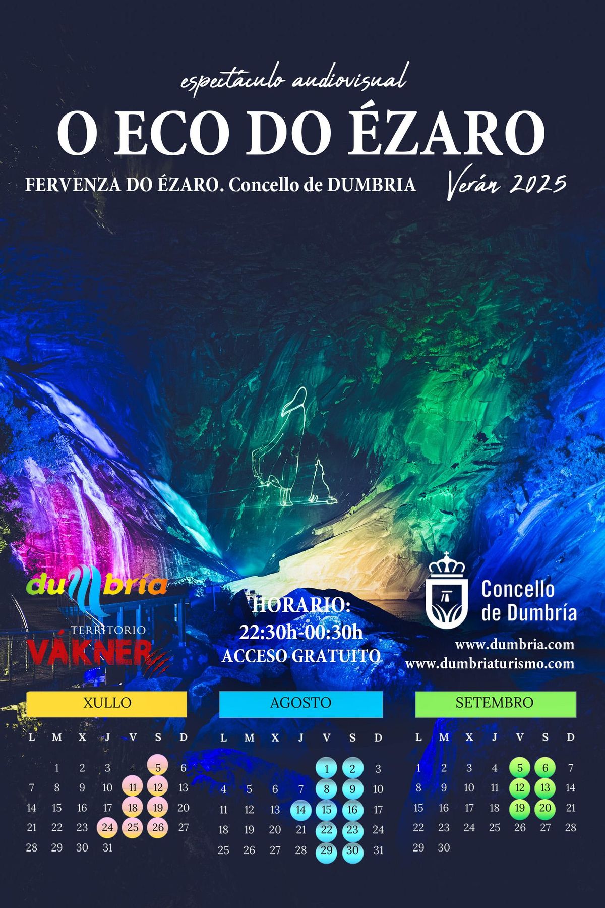 Cartel e programación do espectáculo 'O Eco do Ézaro'
