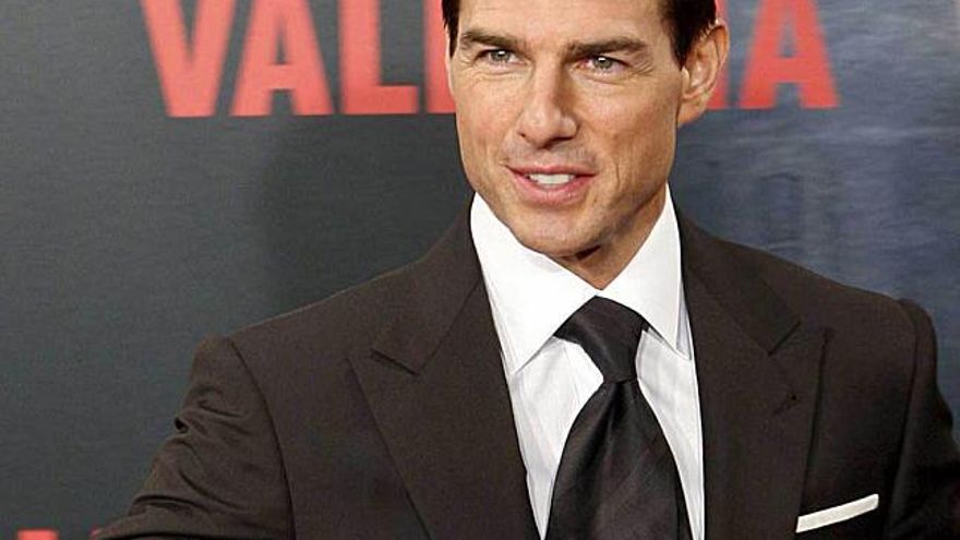 Tom Cruise en la presentación en España de su última película, 'Valkiria', que se estrena hoy. / efe