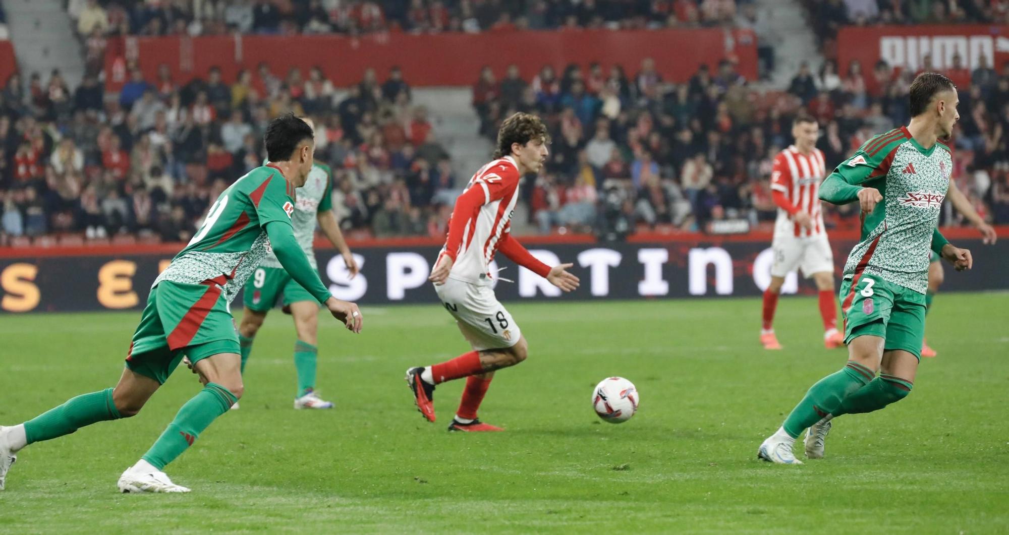 Así fue el partido Sporting-Granada, en imágenes