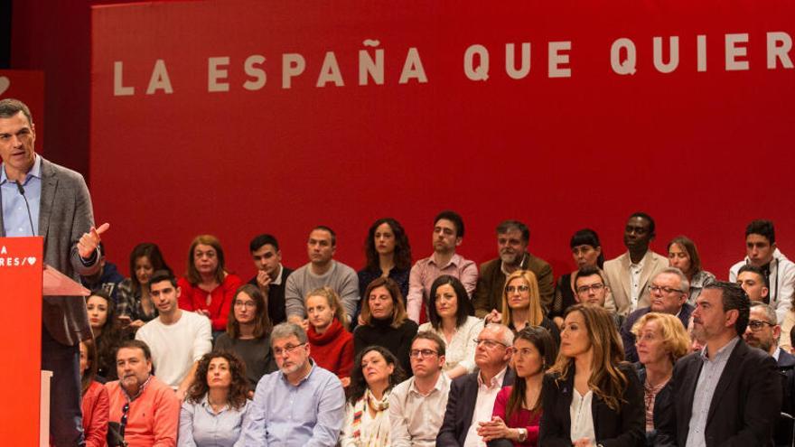 Pedro Sánchez, en el mitin del pasado sábado en Alicante