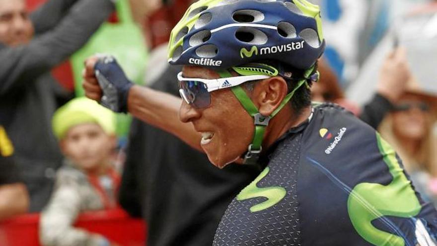 Nairo Quintana s&#039;exhibeix en l&#039;ascensió  a Covadonga i recupera el mallot vermell