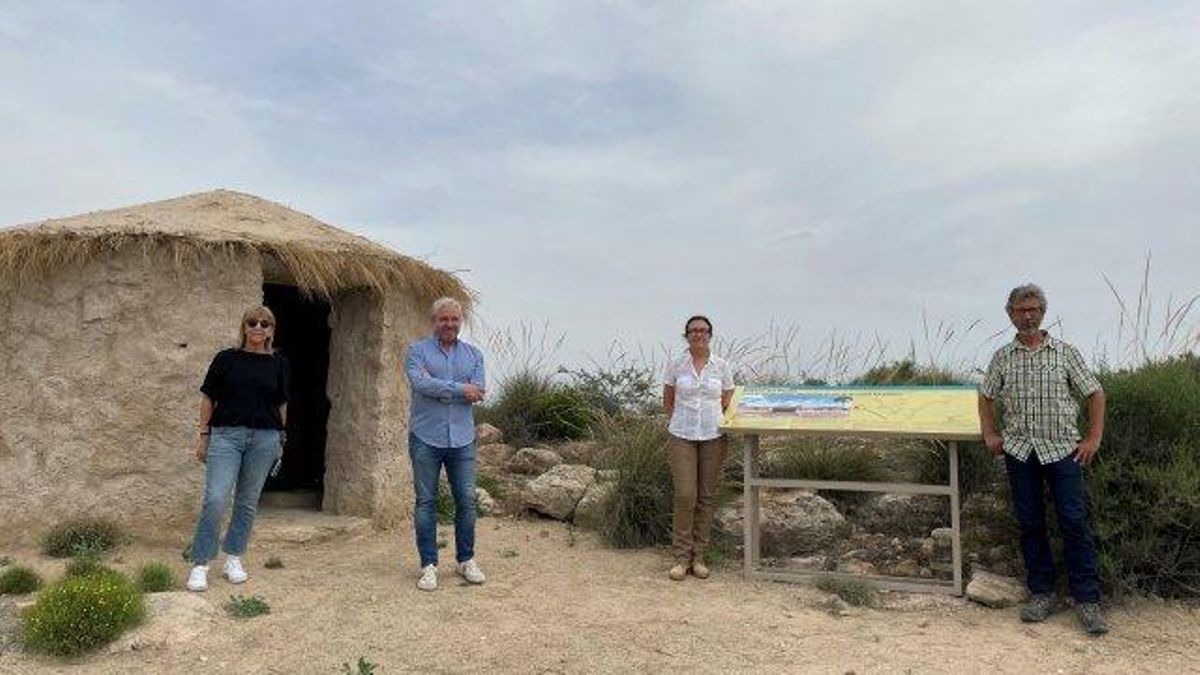 Recreación de una casa prehistórica en Cabezo del Plomo.