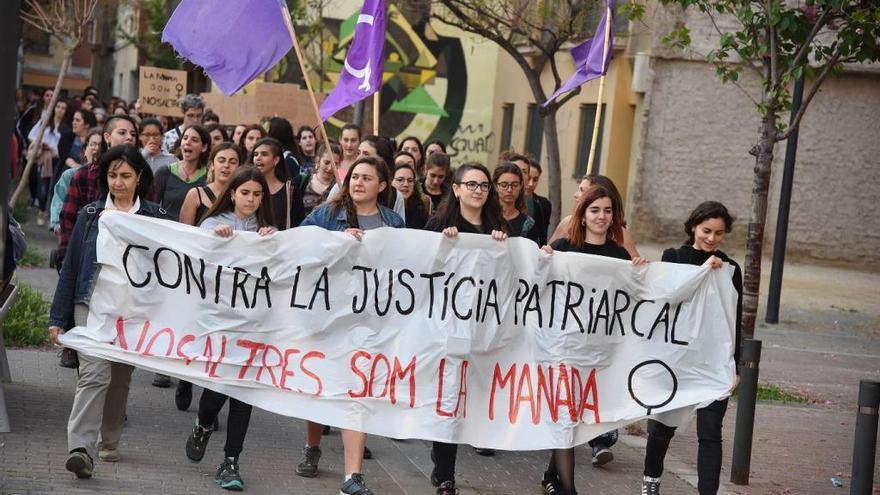 Manifestació de rebuig a la sentència de la Manada, el passat 26 d&#039;abril a Manresa